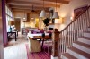 Fine Custom Homes Portfolio - kitchen, stairs, dining, newel post, open floor plan, lighting fixtures