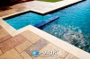 Hauk Custom Pools Formal Geometric Designs - hauk custom pools, stone, negative edge, vanishing edge, glass tile, dallas texas, stample