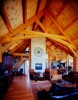 Timber Framing Examples - living room, great room, pennsylvania, timber framing, arched trusses
