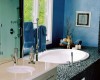 Completed Projects - bathroom, master bath, spa, stone, master bath remodel, river rock, luxury bath, tub deck