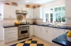 Whole-House Green Remodel - kitchen, cabinets, stove, range, hood, green, oven