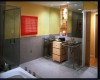 Kitchen and Master Suite Remodel - bathroom, shower, tub, maple, vanity, glass, master suit, medicine cabinet