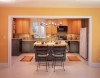 Kitchen Remodel - remodel, renovation, kitchen, cabinets, island, stove, pot rack, provence
