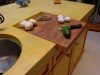 Kitchen Remodel - remodel, renovation, kitchen, cabinets, island, stove, provence, pot rack, butcher block, built-in cutting board