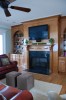 1752 Indigo Island Drive - custom home, living room, gas log fireplace, built-in custom cabinets