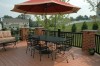 Backyard Deck - brick deck railing