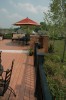 Backyard Deck - composite deck and brick