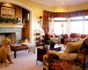 French Country Style Manor - new home, living room, fireplace, oregon, lake oswego, family room, windows, construction, house, french 