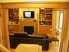 Whole House Restoration - living room, built-in cabinetry, building vision, direct vent fireplace