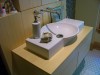 Whole House Restoration - vessel sink, bamboo, master vanity