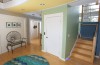 Stairs - custom home, maple floor