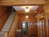 Stairs - custom home, traditional stair, wood paneling