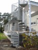 Decks & Deck Rails - spiral stair, cable rail