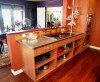 Kitchen Remodel - custom cabinets, oakland, cooktop, tile backsplash, double ovens, purple, open shelves