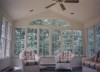 Sunroom Addition w/ Sundeck - remodel, renovation, exterior, addition, sunroom, sundeck, florida room, cathedral ceilings