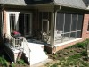 Mount Airy Screened Porch - exterior, porch, screened porch, beaded ceiling, screen door, metal hand rail, concrete steps