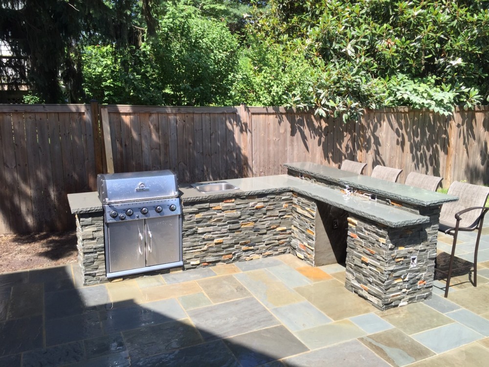 Photo By American Exteriors & Masonry. Patio, Outdoor Kitchen, And Fireplace In Manassas, VA