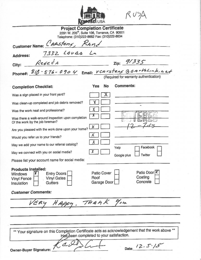 Photo By Remodel USA Torrance CA. What Our Customers Say