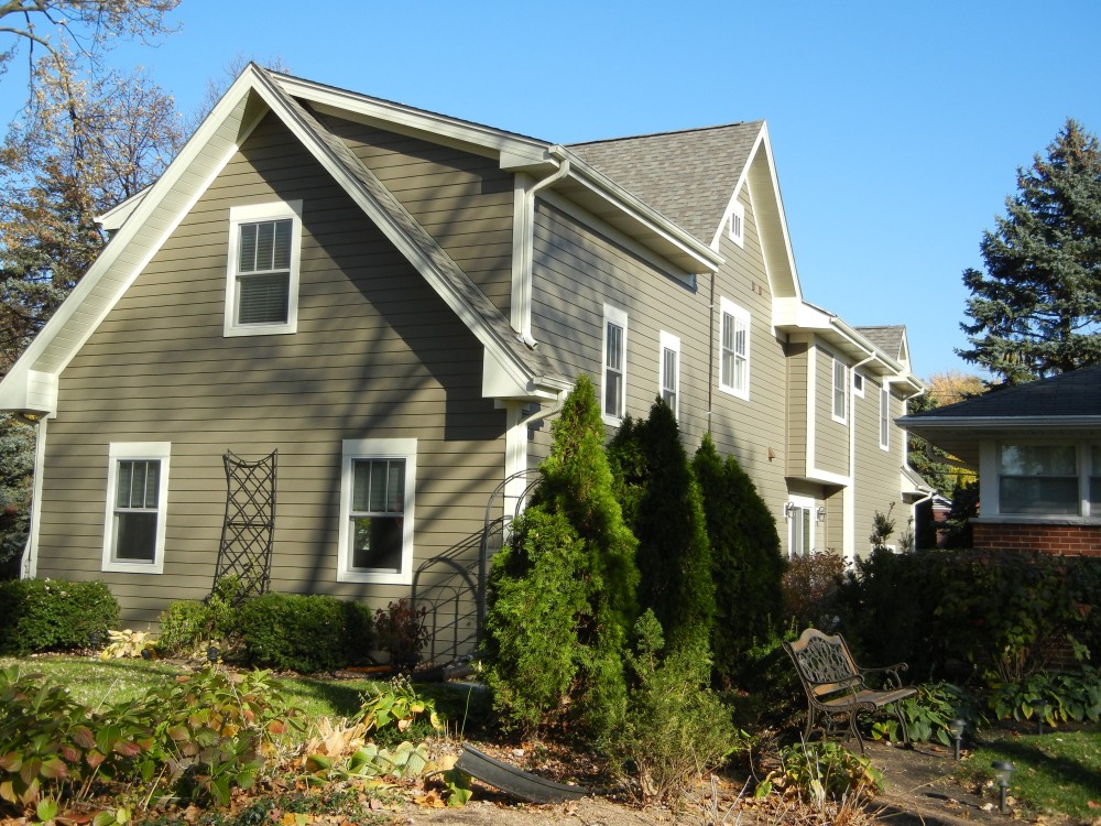 Photo By Erdmann Exterior Designs Ltd.. Custom Home Addition, James Hardie Siding: Arlington Heights, IL