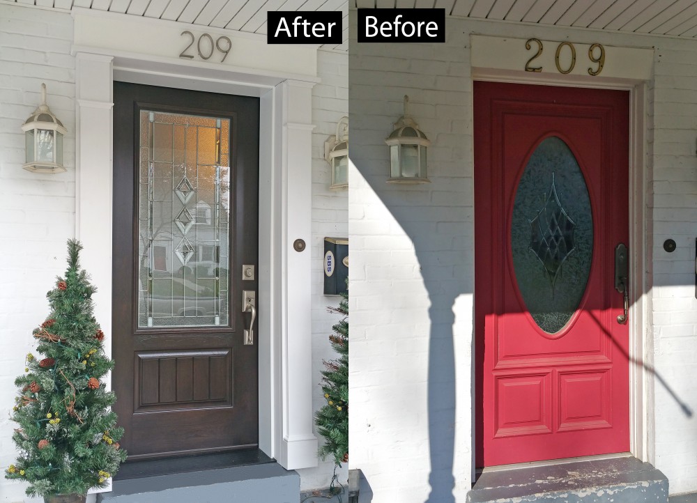 Photo By Crystal Exteriors LLC. ProVia Signet Fiberglass Door