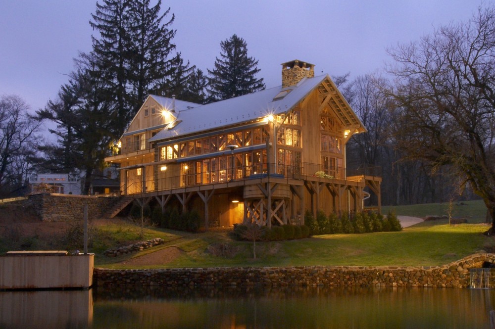 Photo By Lancaster County Timber Frames, Inc.. Timber Framing Examples