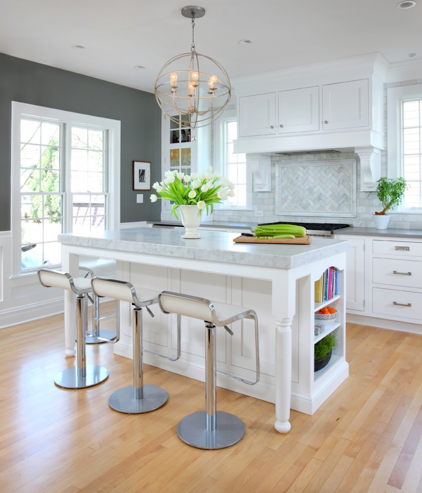 Photo By Normandy Remodeling. Soothing Gray & White Kitchen