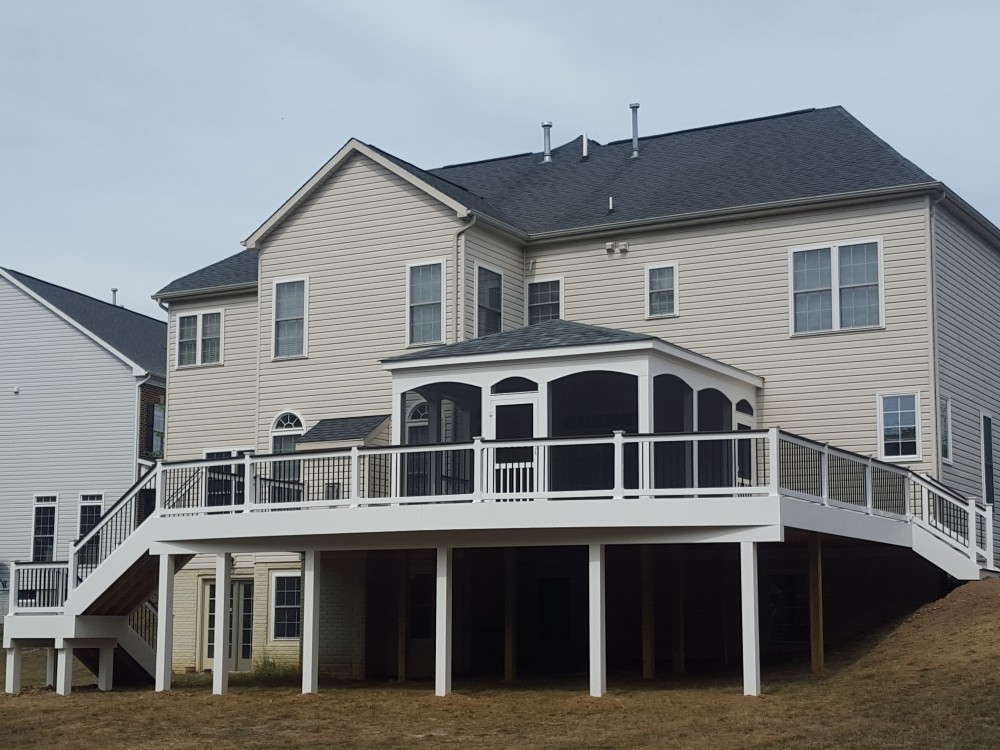 Photo By American Exteriors & Masonry. Deck And Screened Room In Chantilly, VA