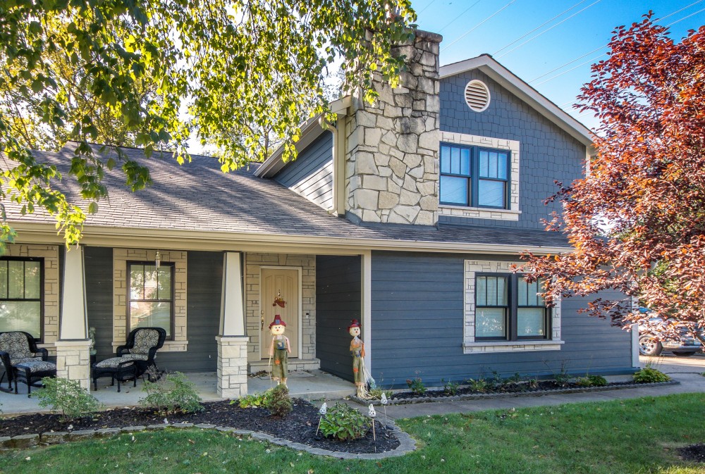 Photo By STL Siding Pros. Iron Gray James Hardie Lap Siding