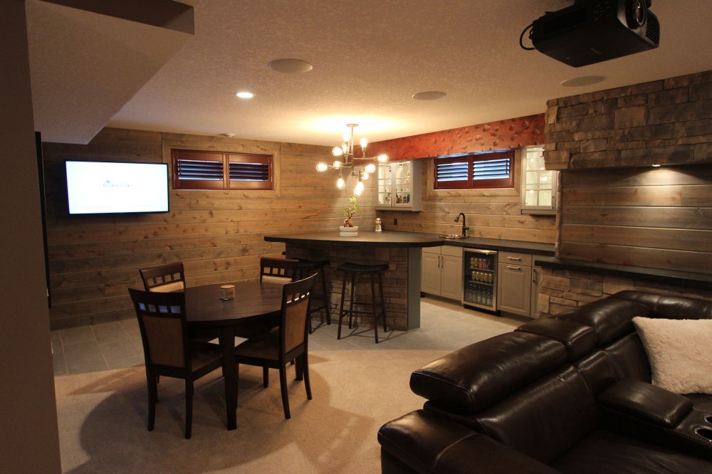 Photo By Total Home Inc.. Luxury Basement Bar