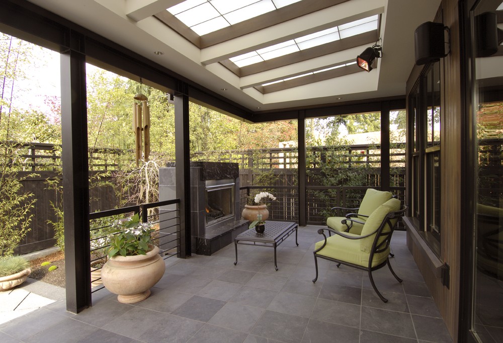 Photo By Prestige Residential Construction. Outdoor Living Area Entry