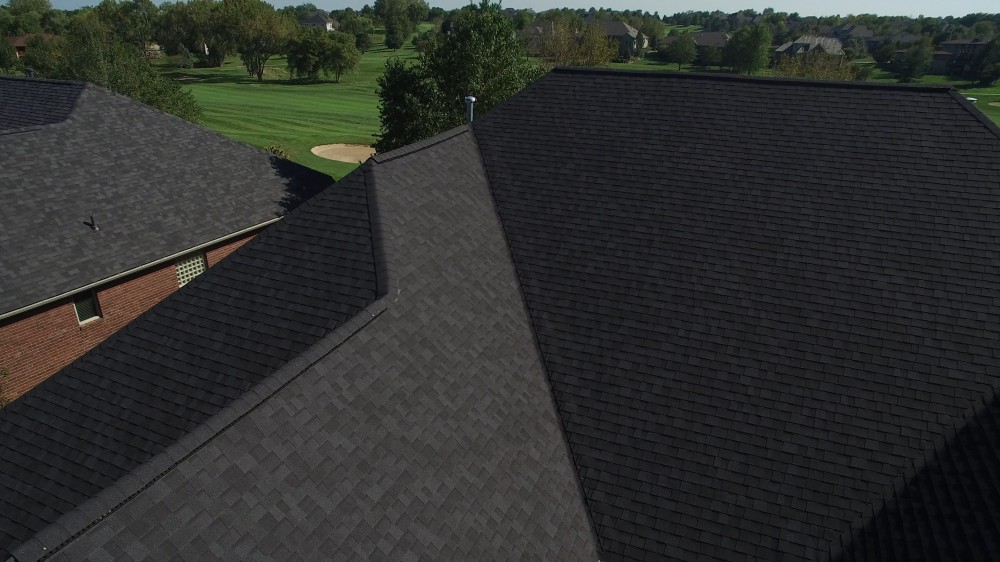 Photo By Apple Roofing. Onyx Black Roof