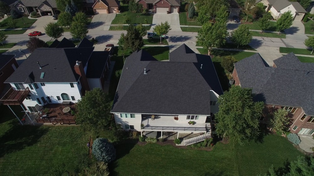 Photo By Apple Roofing. Onyx Black Roof