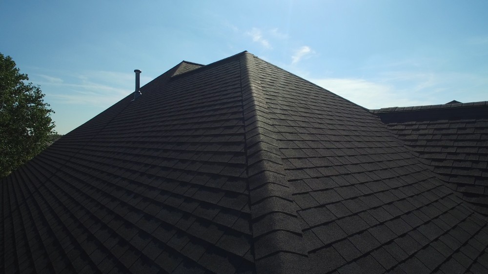 Photo By Apple Roofing. Onyx Black Roof