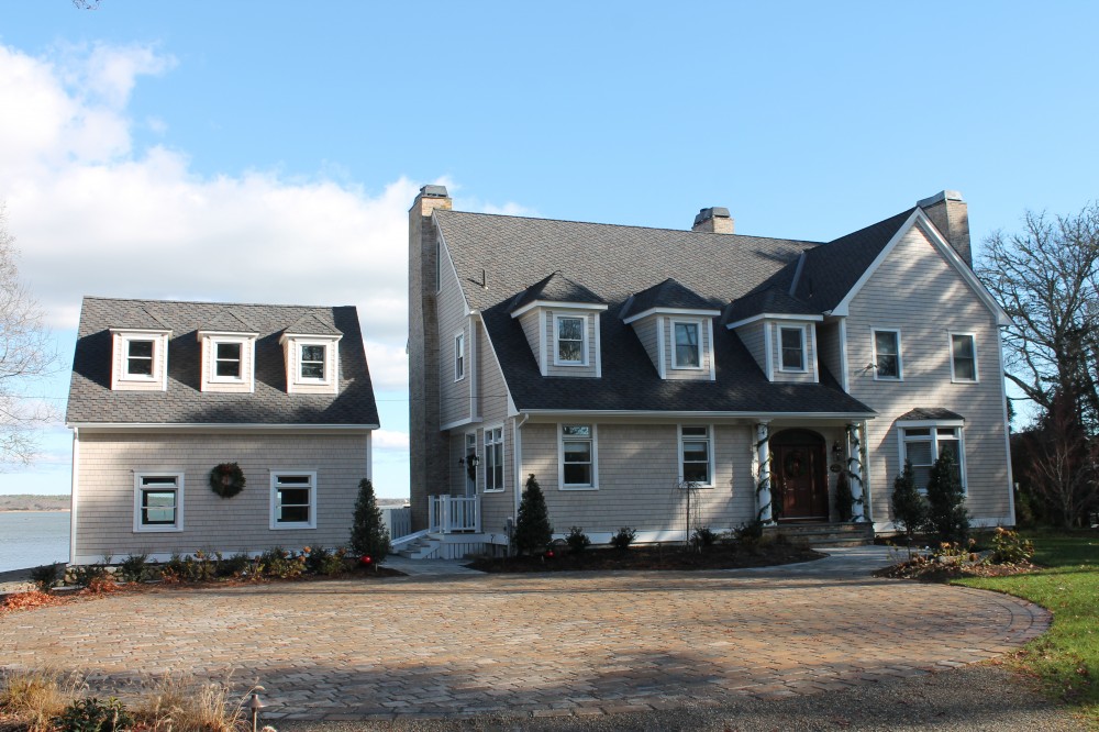 Photo By Care Free Homes Inc.. Maibec Cedar Siding, CertainTeed Designer Roofing, AZEK Decking In Marion, MA