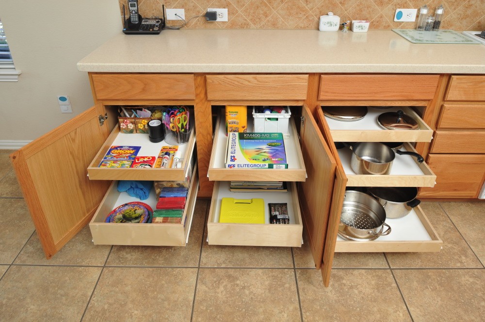 Photo By The Best Home Guys. Pull-out Shelf Installation