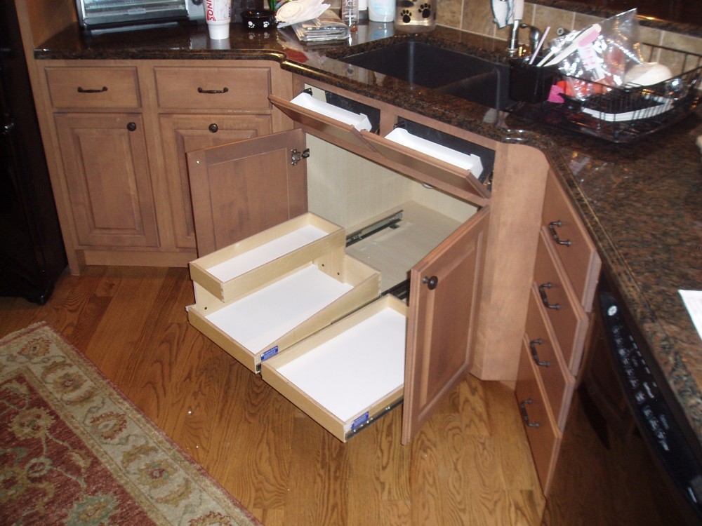Photo By The Best Home Guys. Pull-out Shelf Installation