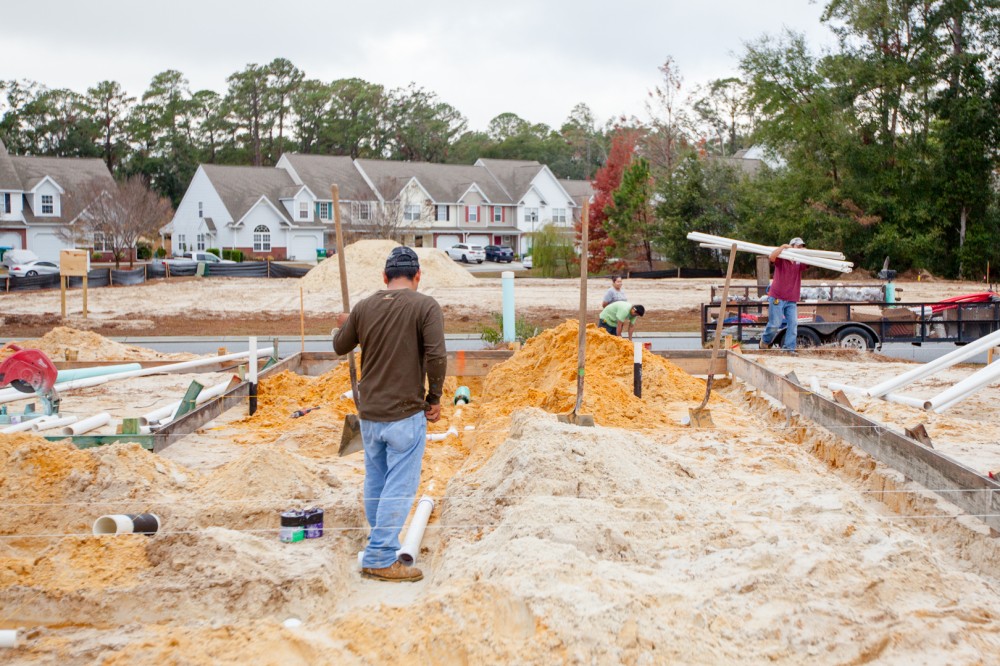 Photo By Gavigan Construction. Foundation Under Way At Azalea Square