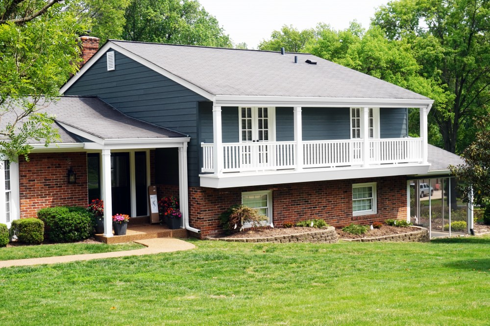 Photo By STL Siding Pros. James Hardie Iron Gray Siding