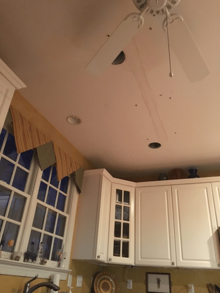 Photo By Carolina Water Damage Restoration. Water Damaged Ceiling In Cary, NC