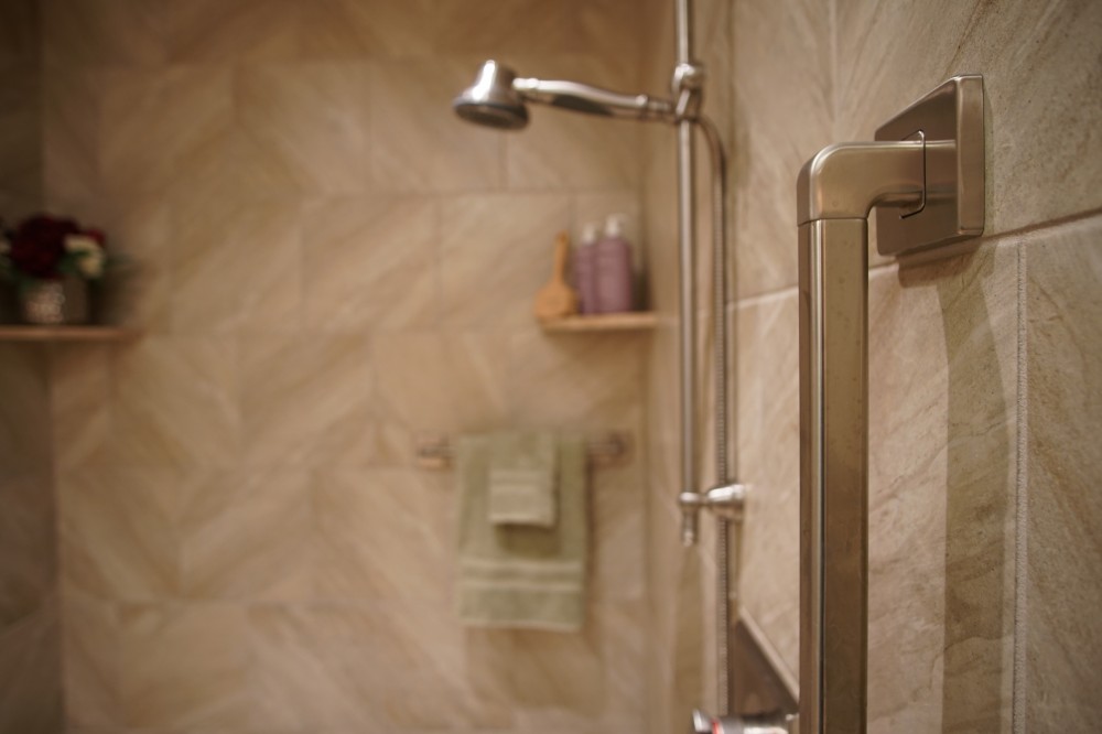Photo By JOMA Construction. Aging In Place Master Bath