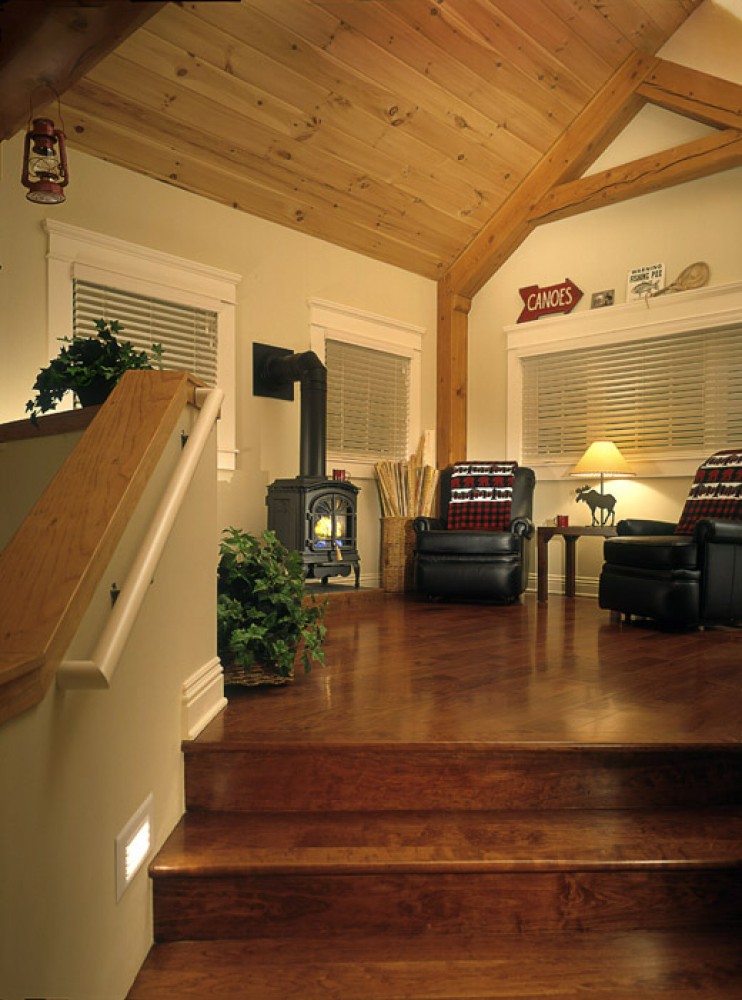 Photo By Crimson Design & Construction. Timber Frame Addition