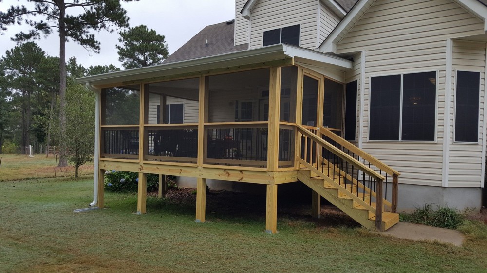 Photo By All American Exteriors. Back Porch Addition