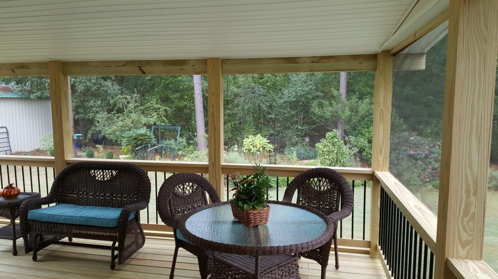 Photo By All American Exteriors. Back Porch Addition