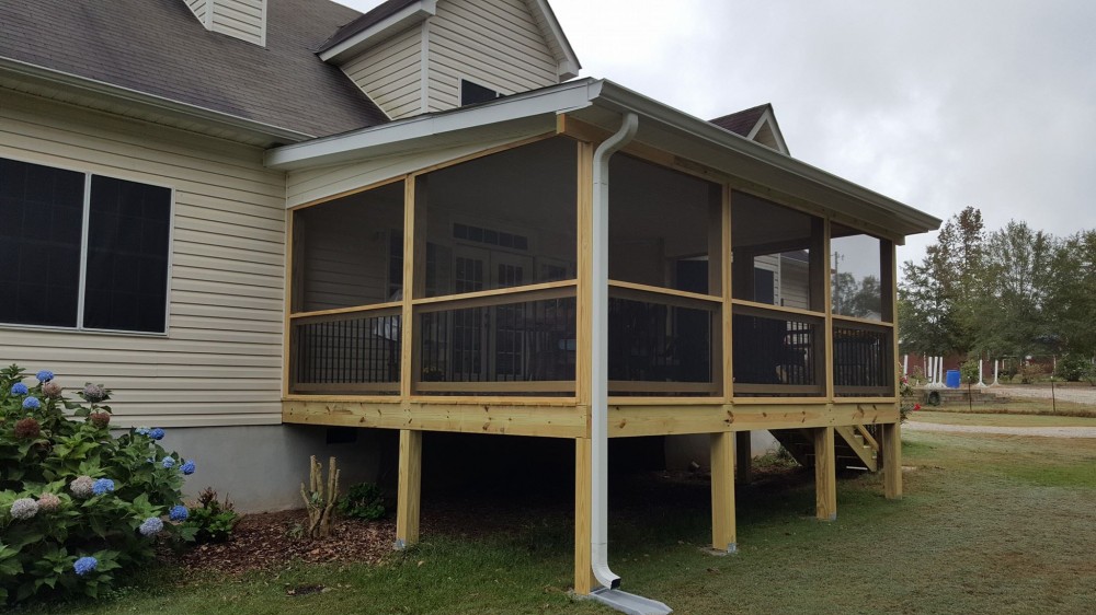 Photo By All American Exteriors. Back Porch Addition