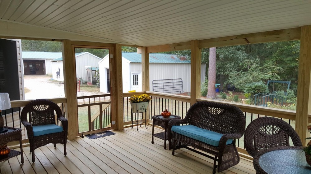 Photo By All American Exteriors. Back Porch Addition