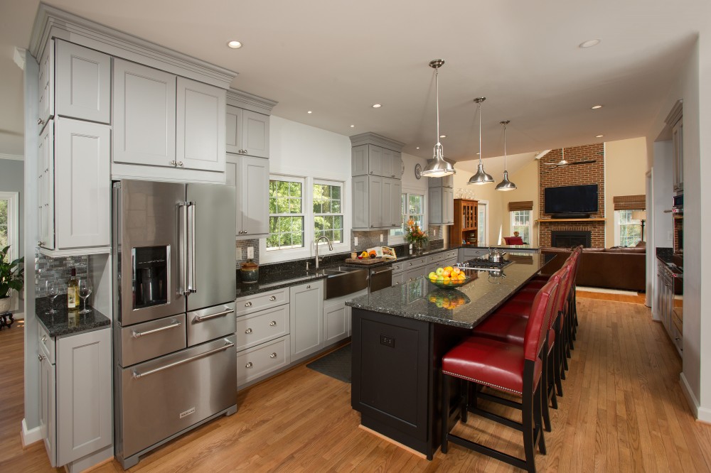 Photo By Tabor Design Build. Three Story Rear Addition & Kitchen Remodel
