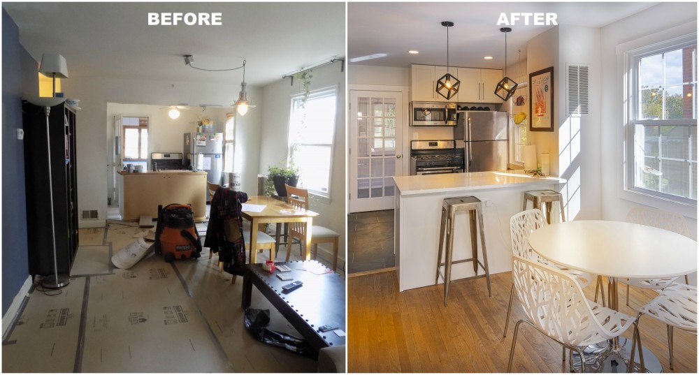 Photo By Hopkins & Porter Construction, Inc.. Before & After 