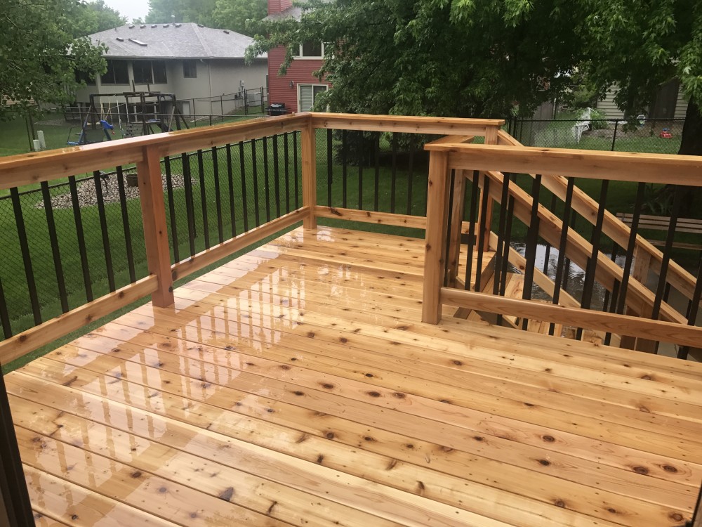 Photo By Juranek Home Improvement. Cedar Deck