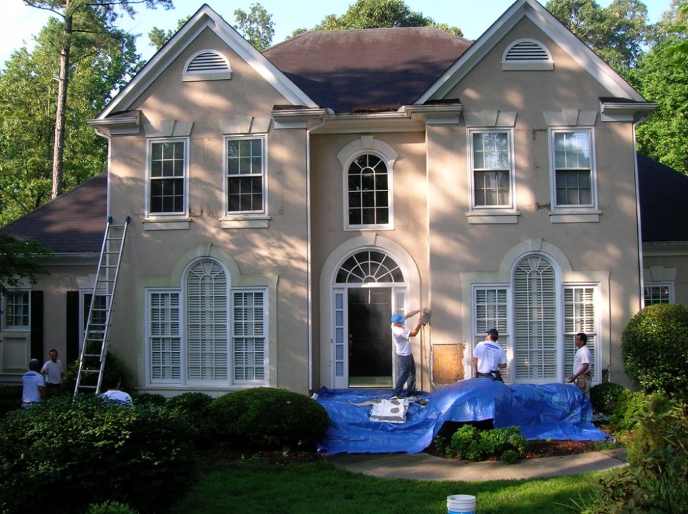Photo By Painting Plus Inc.. Stucco Removal 