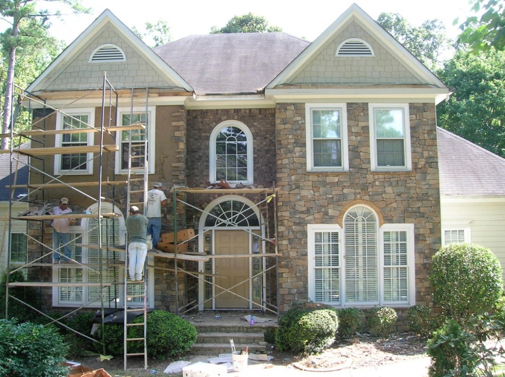 Photo By Painting Plus Inc.. Stucco Removal 